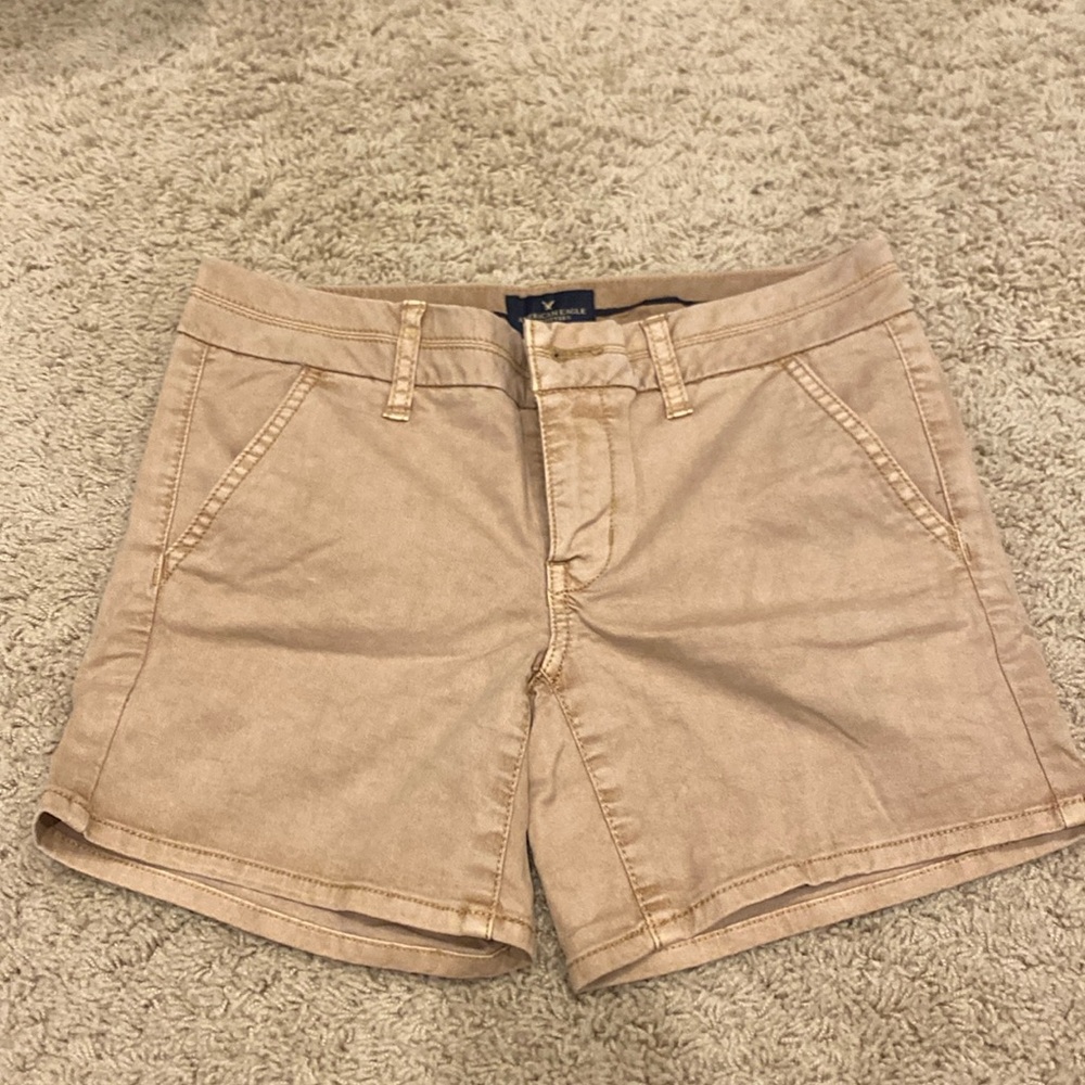 American Eagle Khaki Midi Shorts - women’s size 2